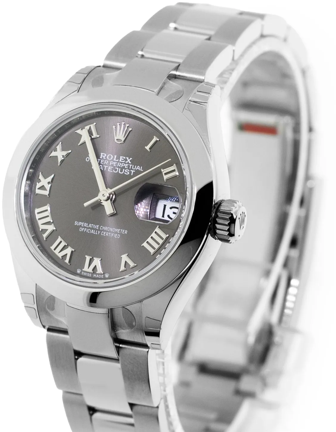 Rolex Lady-Datejust 279160 28mm Stainless steel Dark Rhodium Roman Dial