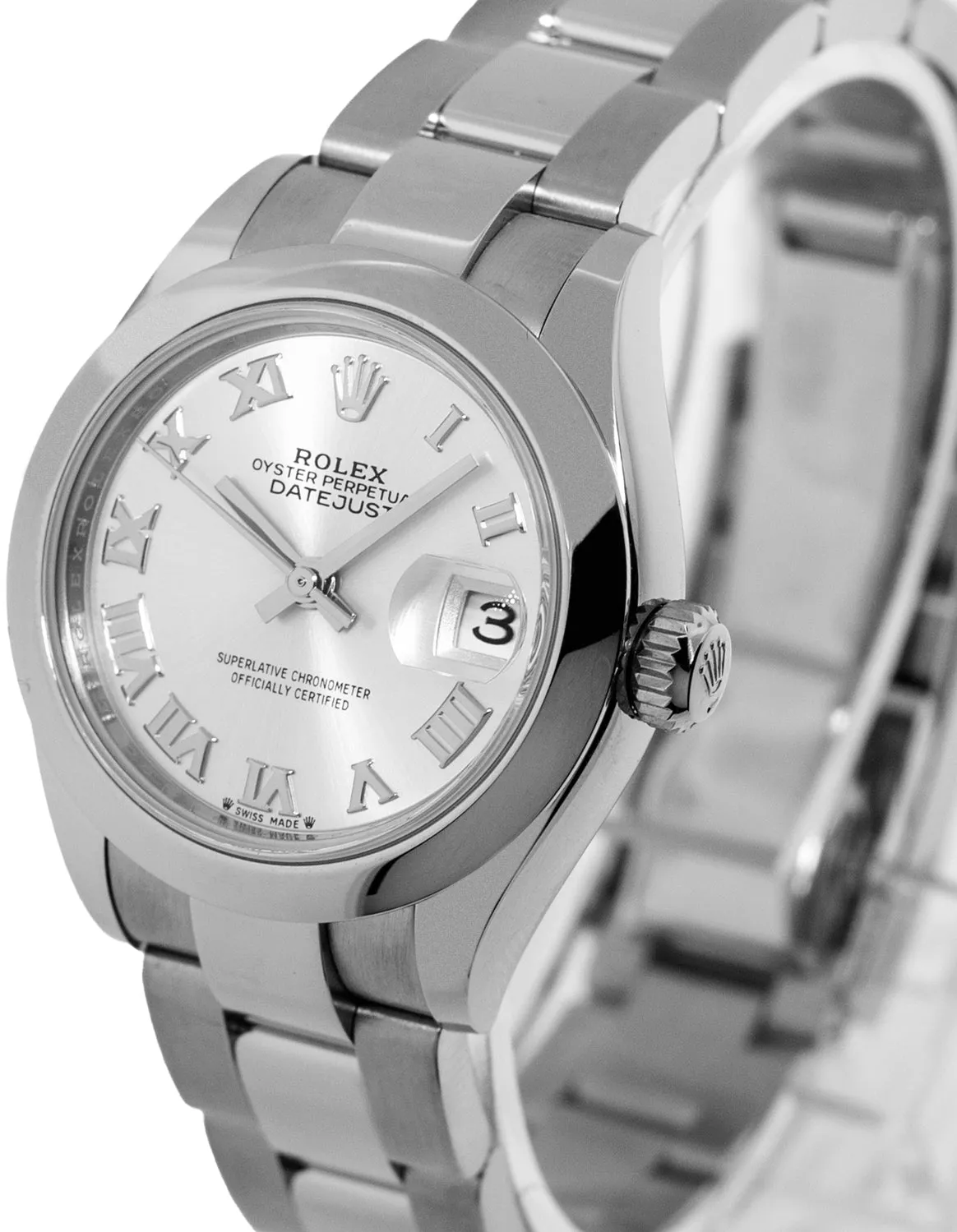 Rolex Lady-Datejust 279160 28mm Stainless steel Silver Roman Dial