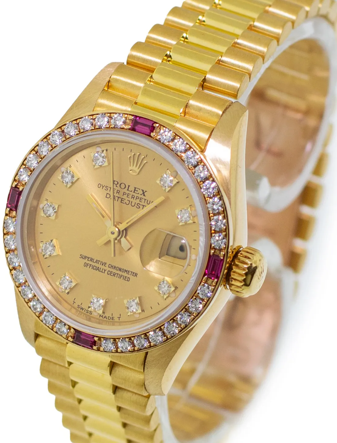 Rolex Lady-Datejust 69068 26mm Yellow gold Champagne Diamond (Original)