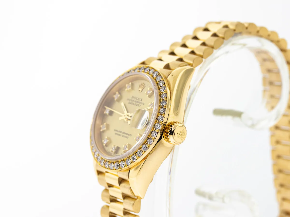 Rolex Lady-Datejust 69138 26mm Yellow gold Champagne 3