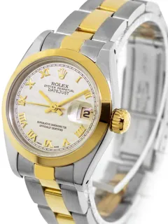 Rolex Lady-Datejust 69163 Stainless steel and 18k yellow gold Ivory Pyramid Roman