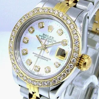 Rolex Lady-Datejust 69173 Stainless steel and 18k yellow gold White