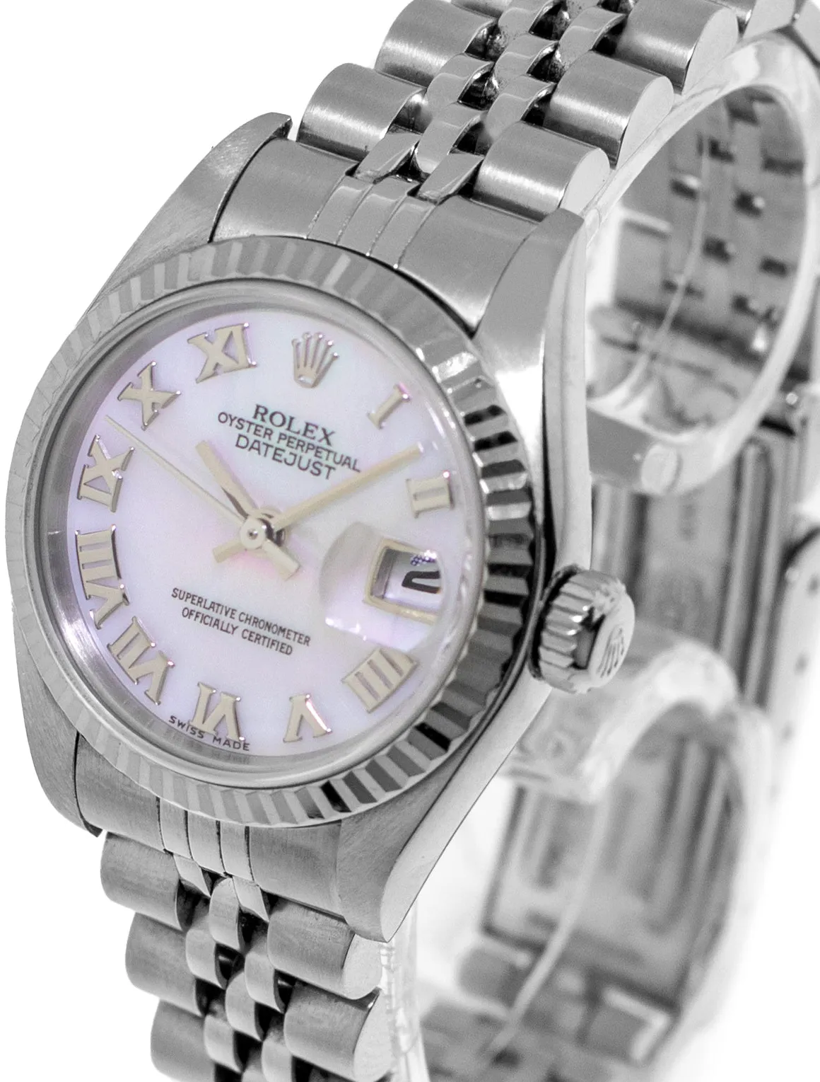 Rolex Lady-Datejust 79174 26mm White gold and Stainless steel and 18k white gold Mother-of-pearl