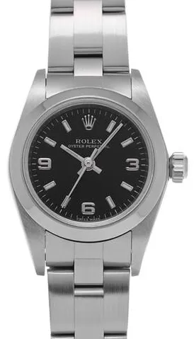 Rolex Oyster Perpetual 76080 24mm Stainless steel Black