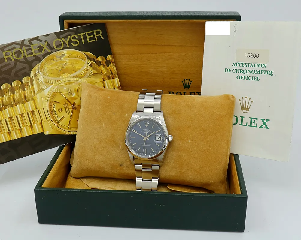 Rolex Oyster Perpetual Date 15200 34mm Stainless steel Blue 6