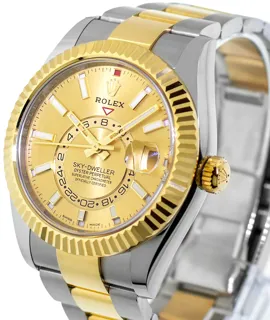 Rolex Sky-Dweller 336933 Stainless steel and 18k yellow gold Champagne