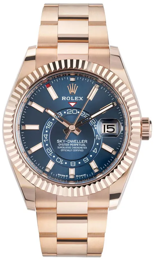 Rolex Sky-Dweller 336935-0001 42mm Everose gold Blue and Green