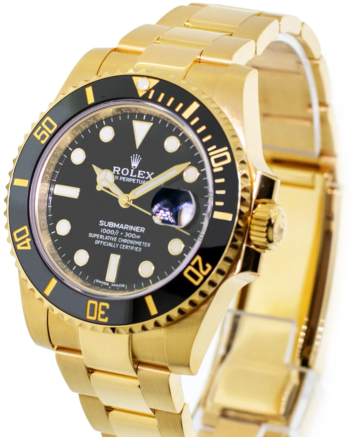 Rolex Submariner 116618LN 40mm Yellow gold Black