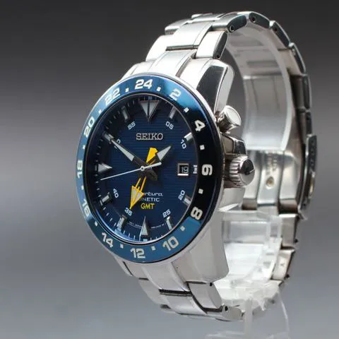 Seiko Sportura 5M85-0AA0 45mm Stainless steel Blue