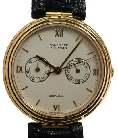 Van Cleef & Arpels VAN  &  18K  GOLD LA   DAY DATE C. 2000S 36mm Yellow gold White