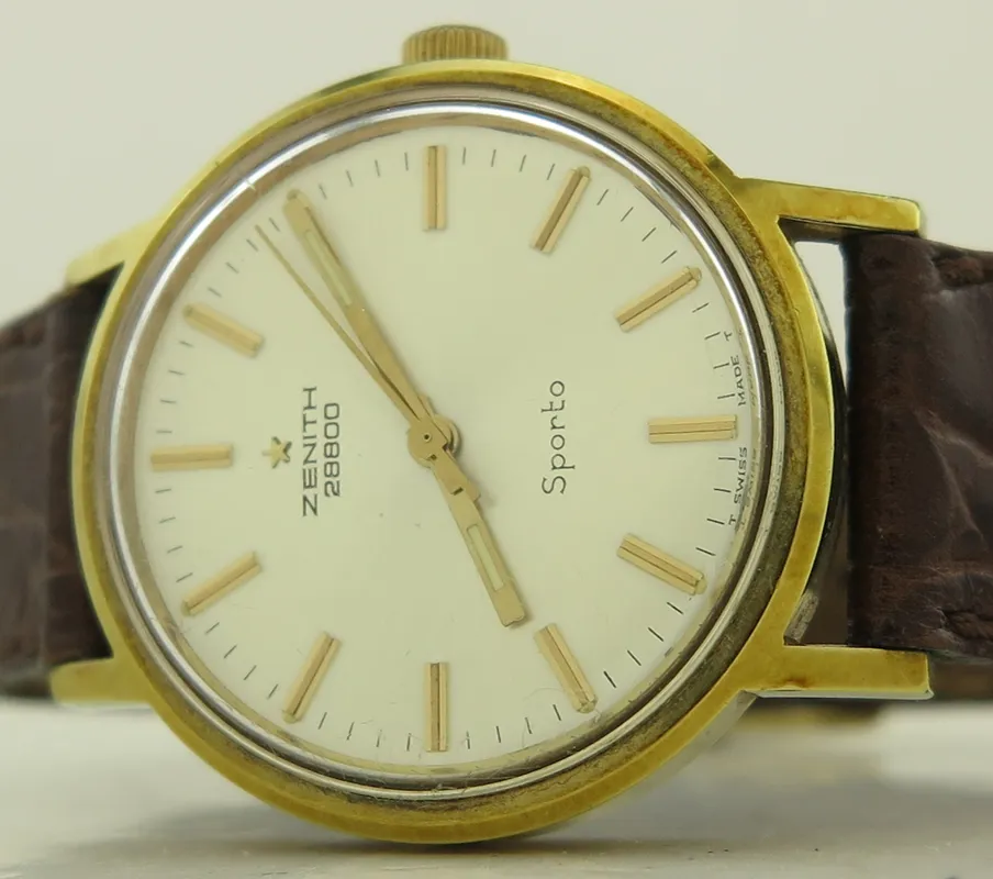 Zenith Vintage ref 35mm Yellow gold and Stainless steel Silver 3