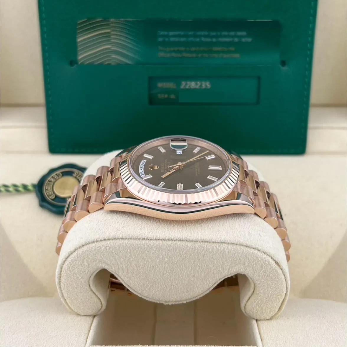 Rolex Day-Date 40 228235-0003 40mm Everose gold Brown 2