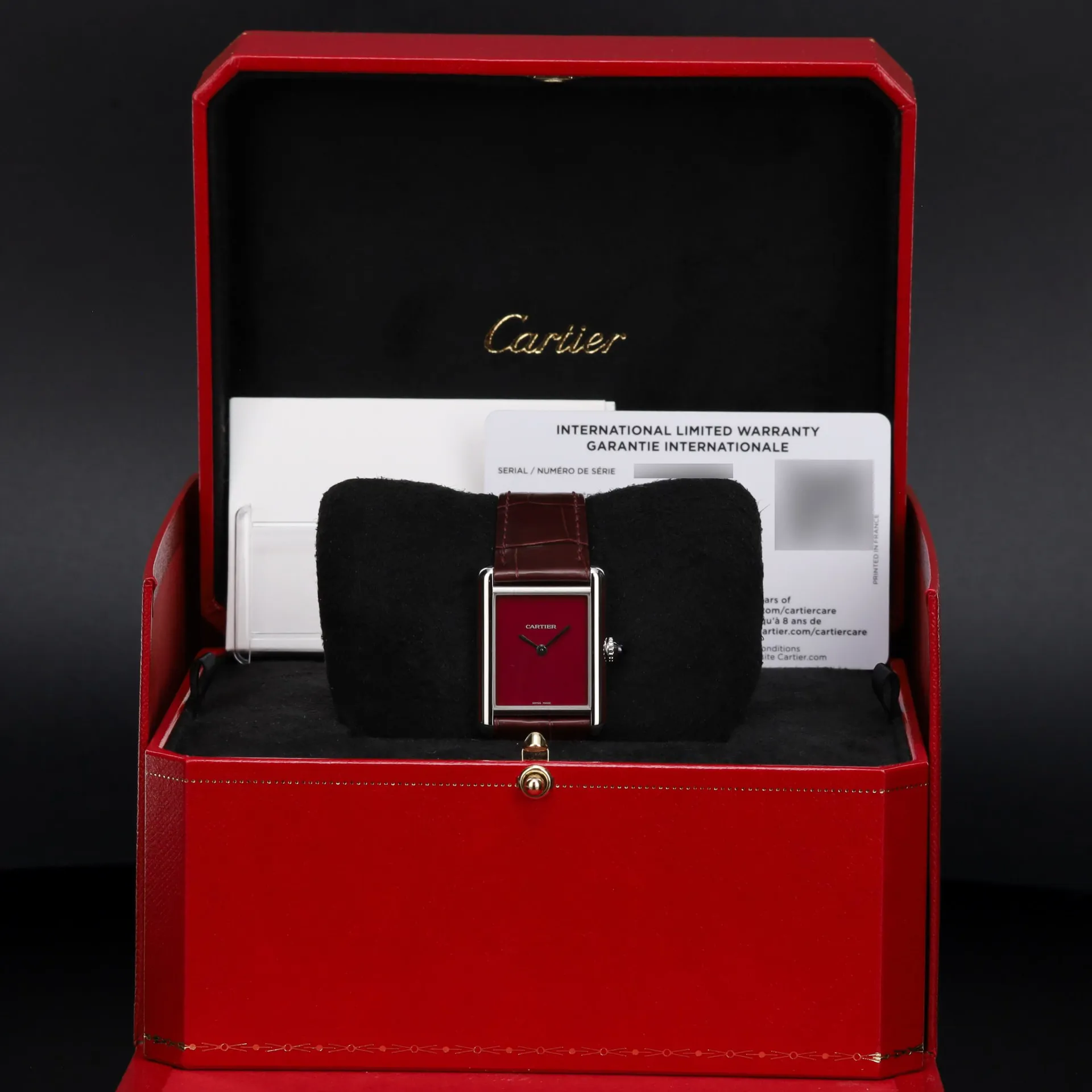 Cartier Tank Must WSTA0054 33.7mm Stainless steel Burgundy 7