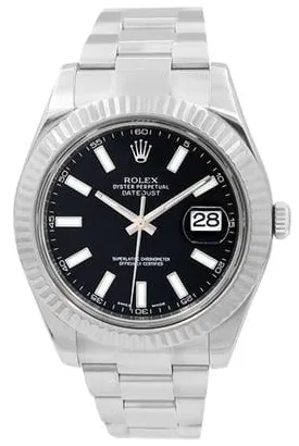 Rolex Datejust II 116334 41mm Stainless steel Black