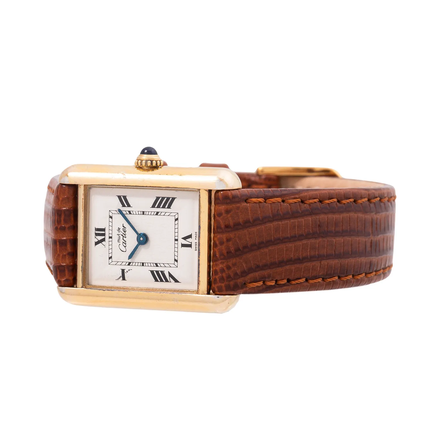 Cartier Tank 2415 30mm Vermeil White 4