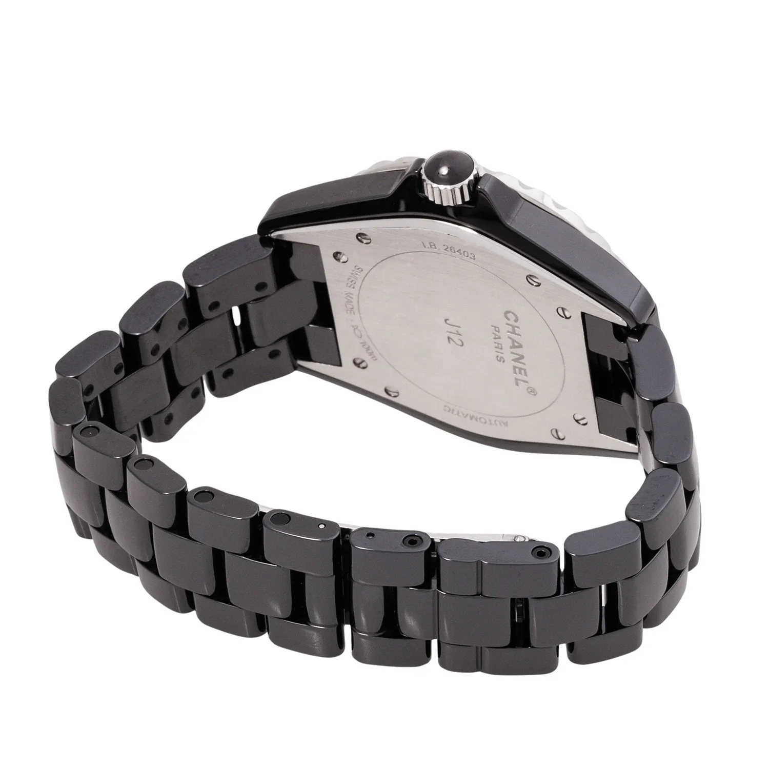 Chanel J12 H2014 42mm Ceramic and Stainless steel and Diamond Black 5