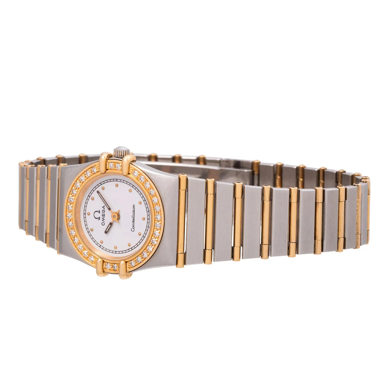 Omega Constellation 1275.10.00 27mm Stainless steel and Diamond and 18k yellow gold White 4