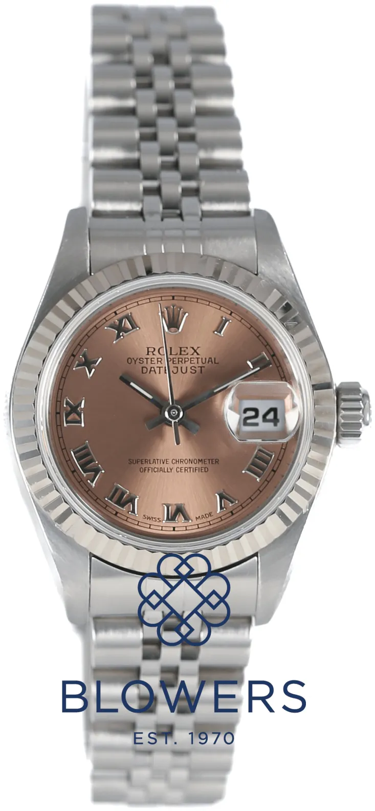 Rolex Lady-Datejust 79174 26mm Stainless steel Salmon