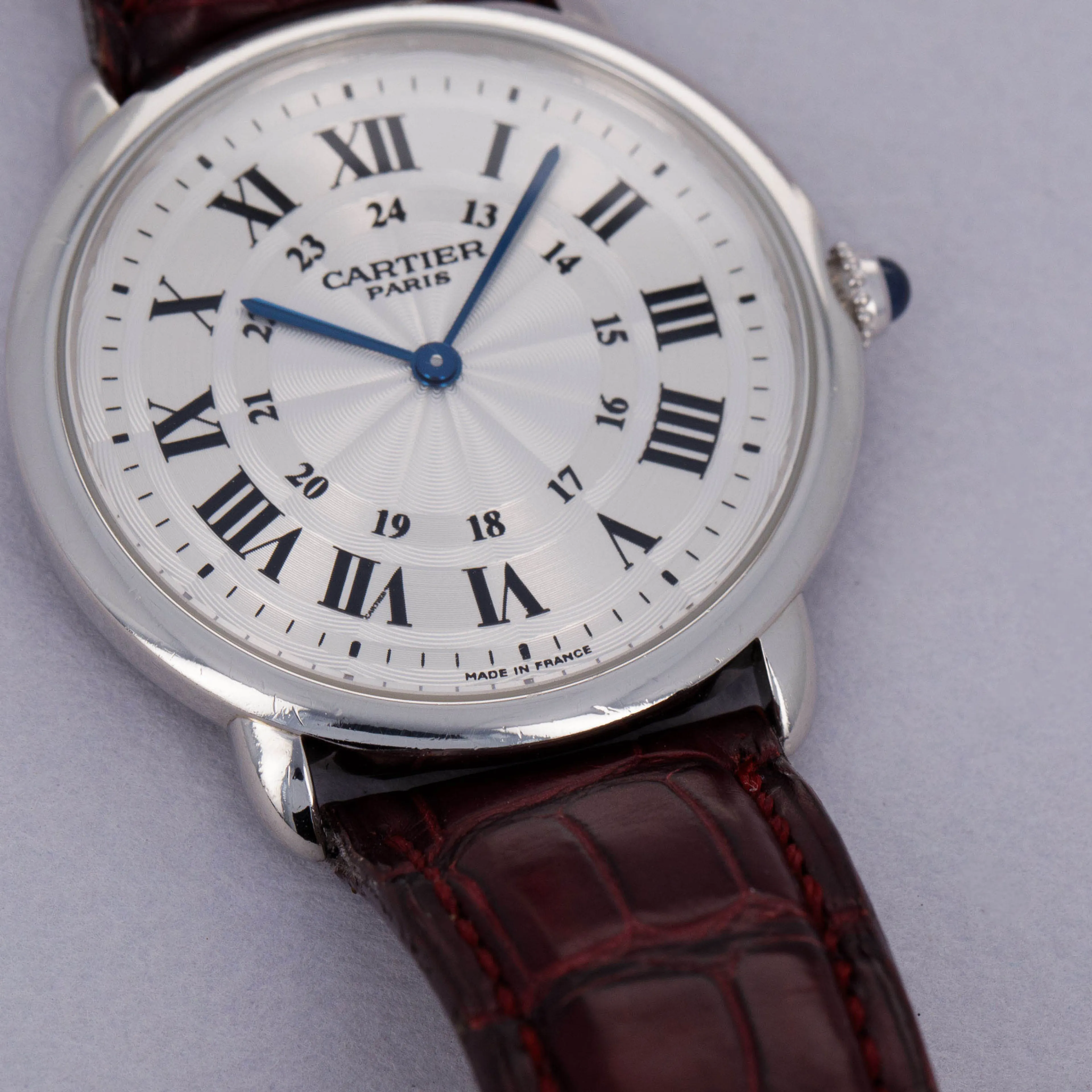 Cartier Ronde Louis Cartier 2452B 34mm Platinum Silver 1