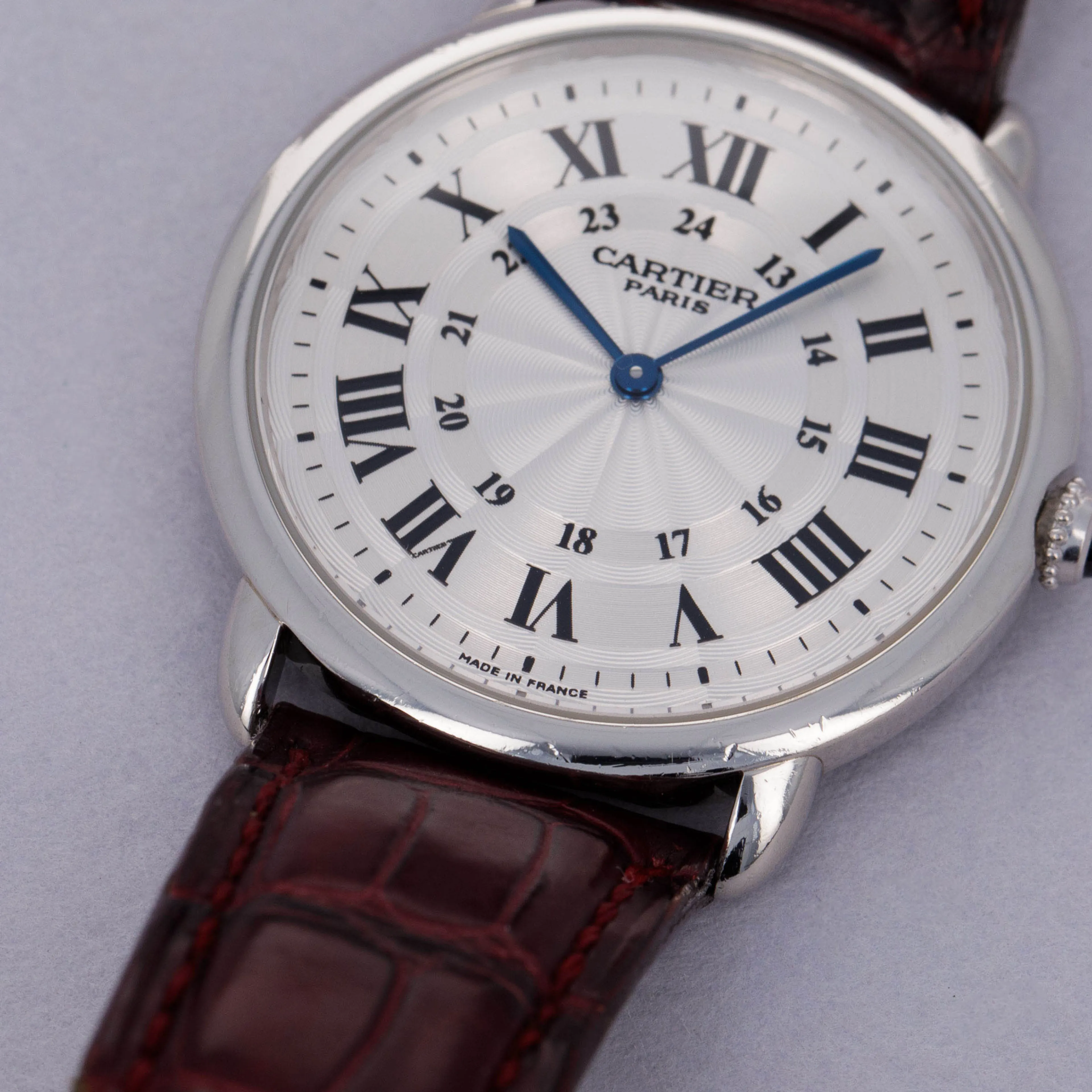 Cartier Ronde Louis Cartier 2452B 34mm Platinum Silver 2