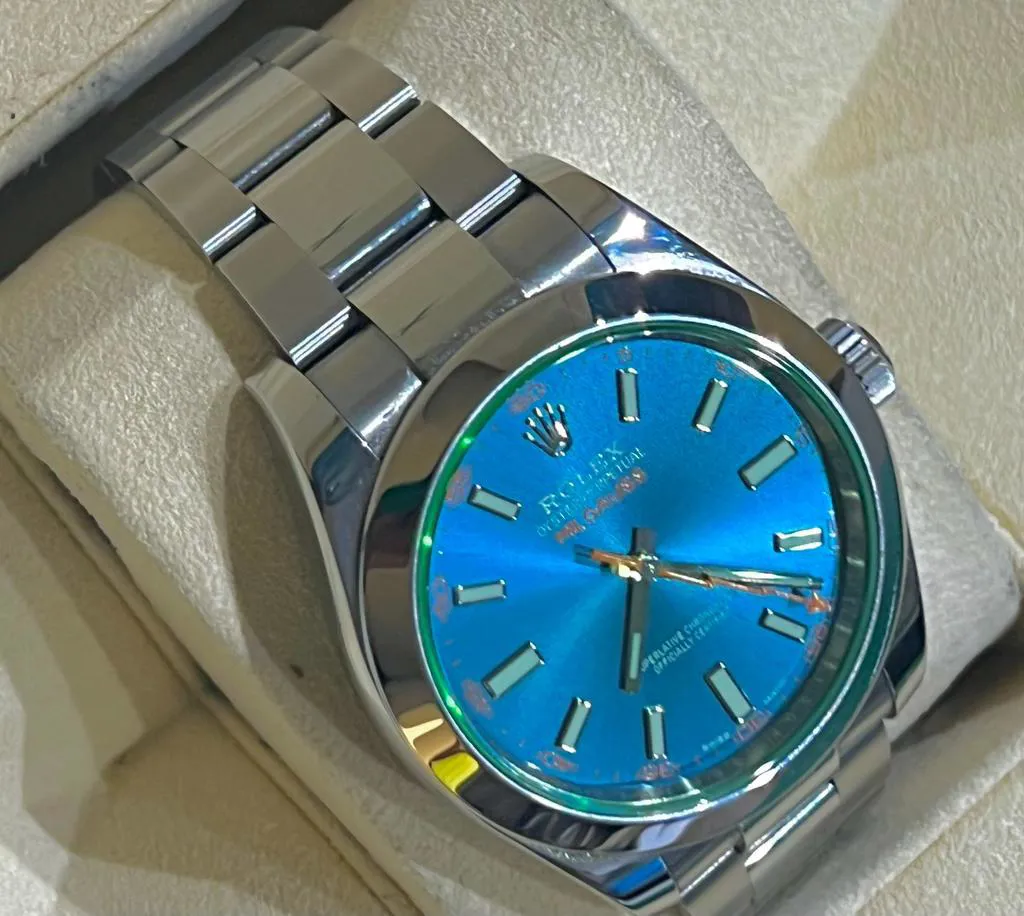 Rolex Milgauss 116400GV 40mm Stainless steel Blue 2