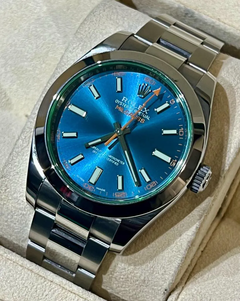 Rolex Milgauss 116400GV 40mm Stainless steel Blue 6