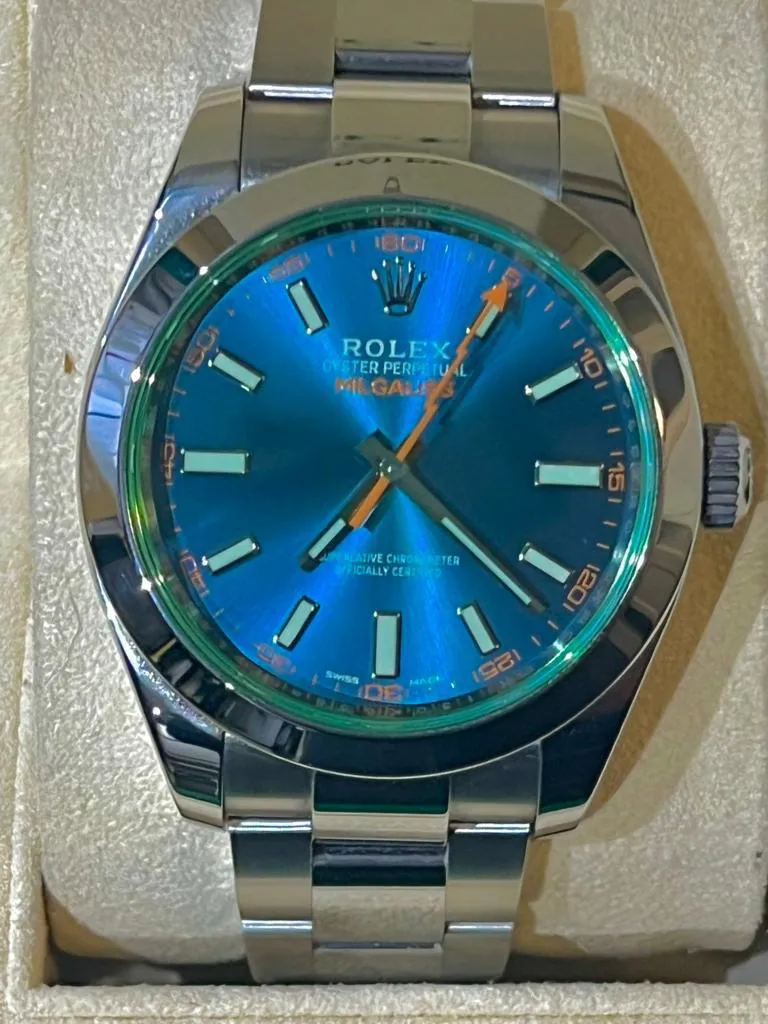 Rolex Milgauss 116400GV 40mm Stainless steel Blue 7