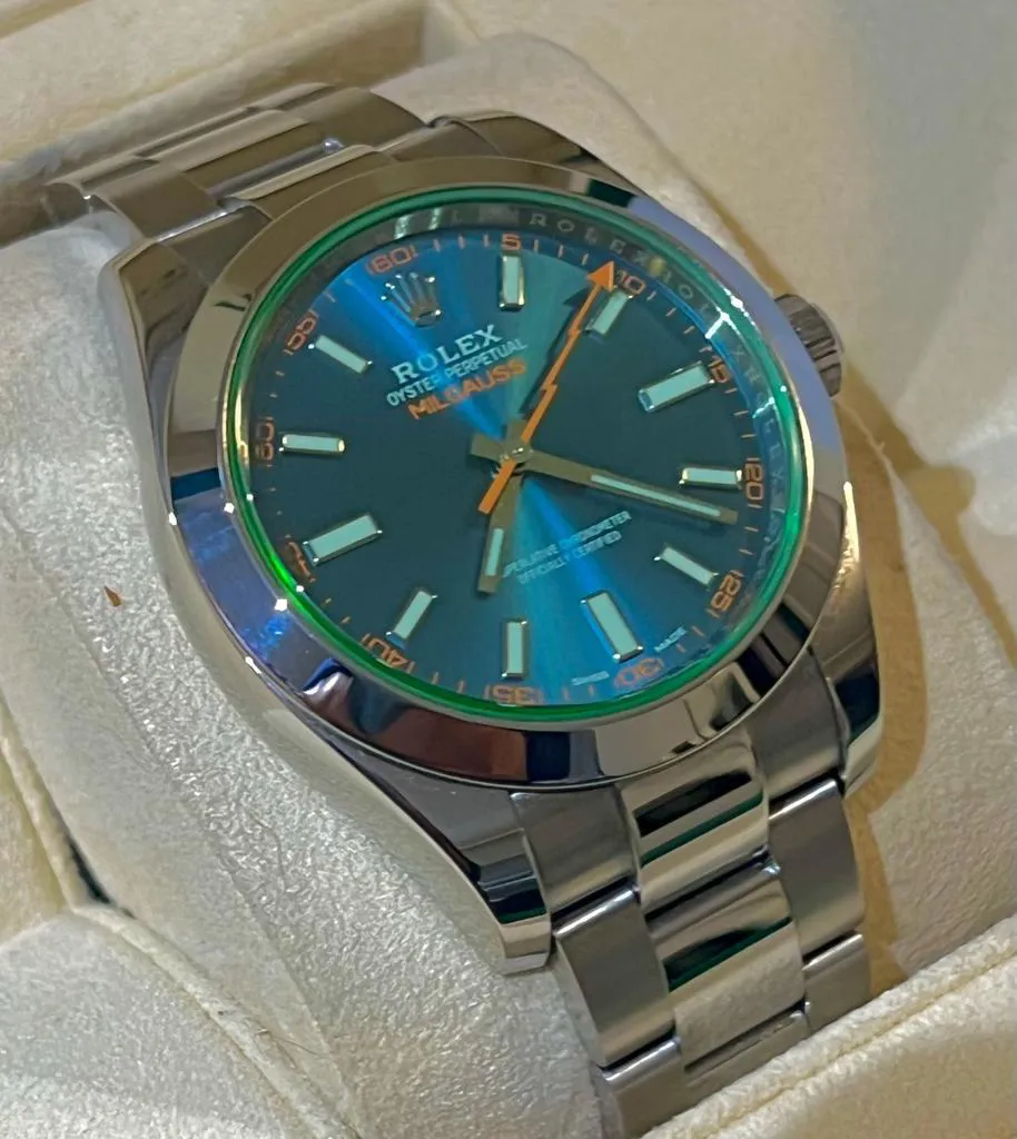 Rolex Milgauss 116400GV 40mm Stainless steel Blue 8