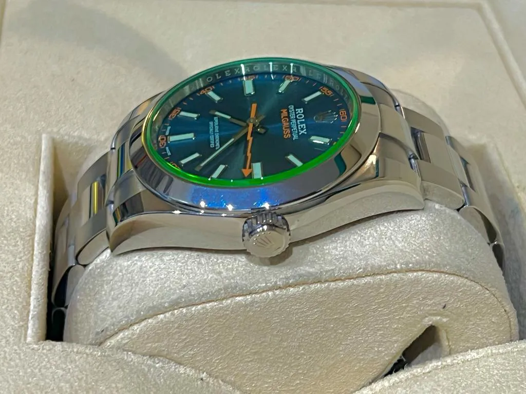 Rolex Milgauss 116400GV 40mm Stainless steel Blue 9