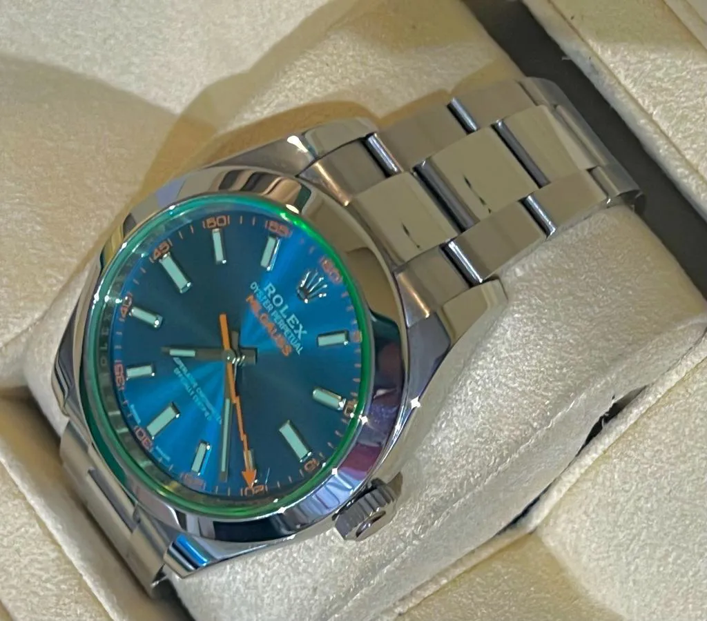 Rolex Milgauss 116400GV 40mm Stainless steel Blue 11