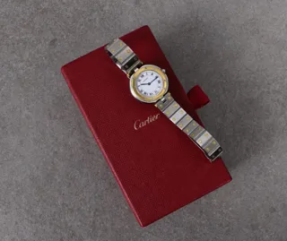 Cartier Santos Ronde Yellow gold and Stainless steel White