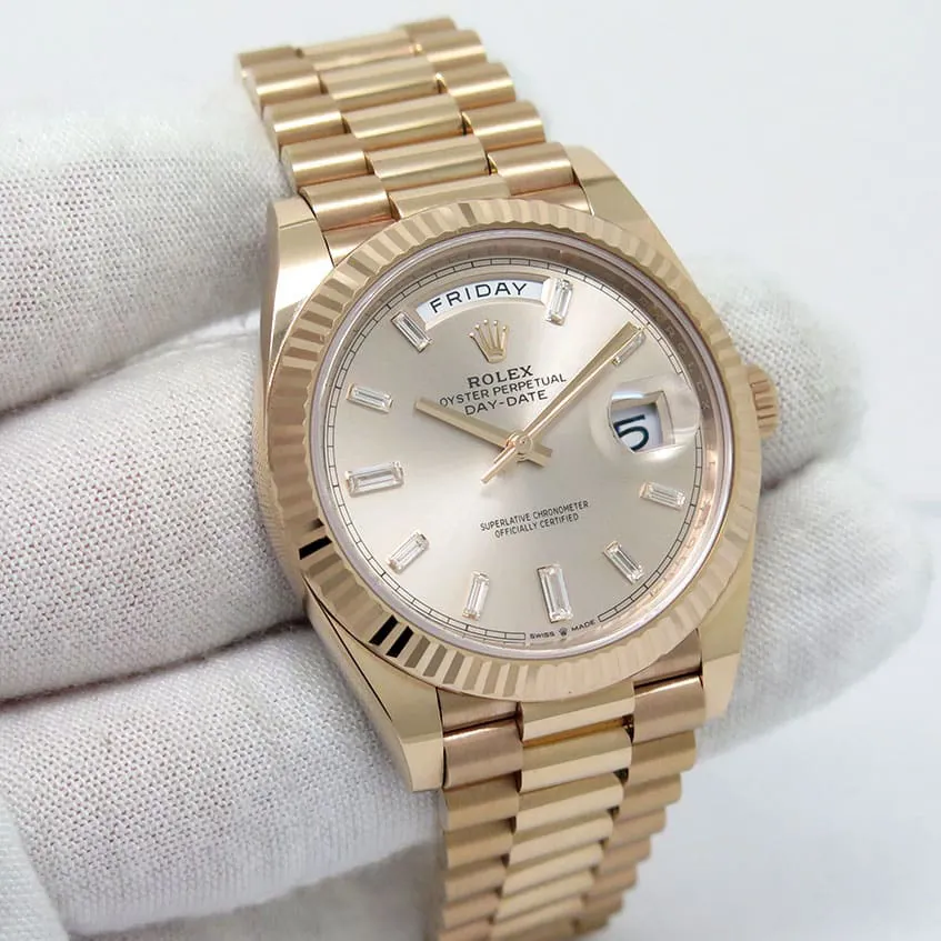 Rolex Day-Date 40 228235-0004 40mm Everose gold Gray