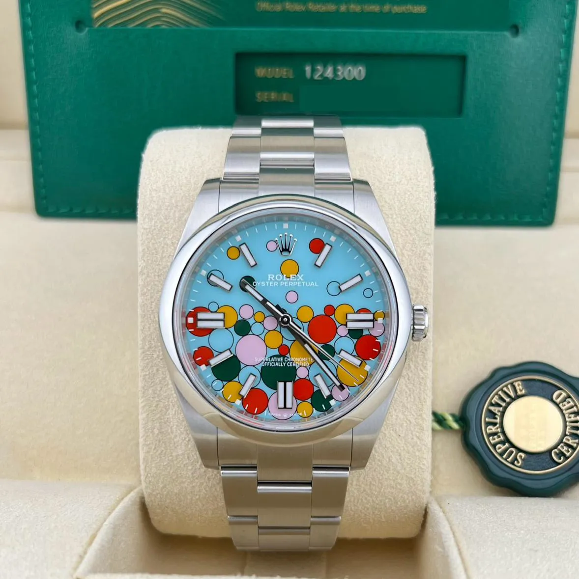 Rolex Oyster Perpetual 124300-0008 41mm Oystersteel Blue and Artistic dial 1