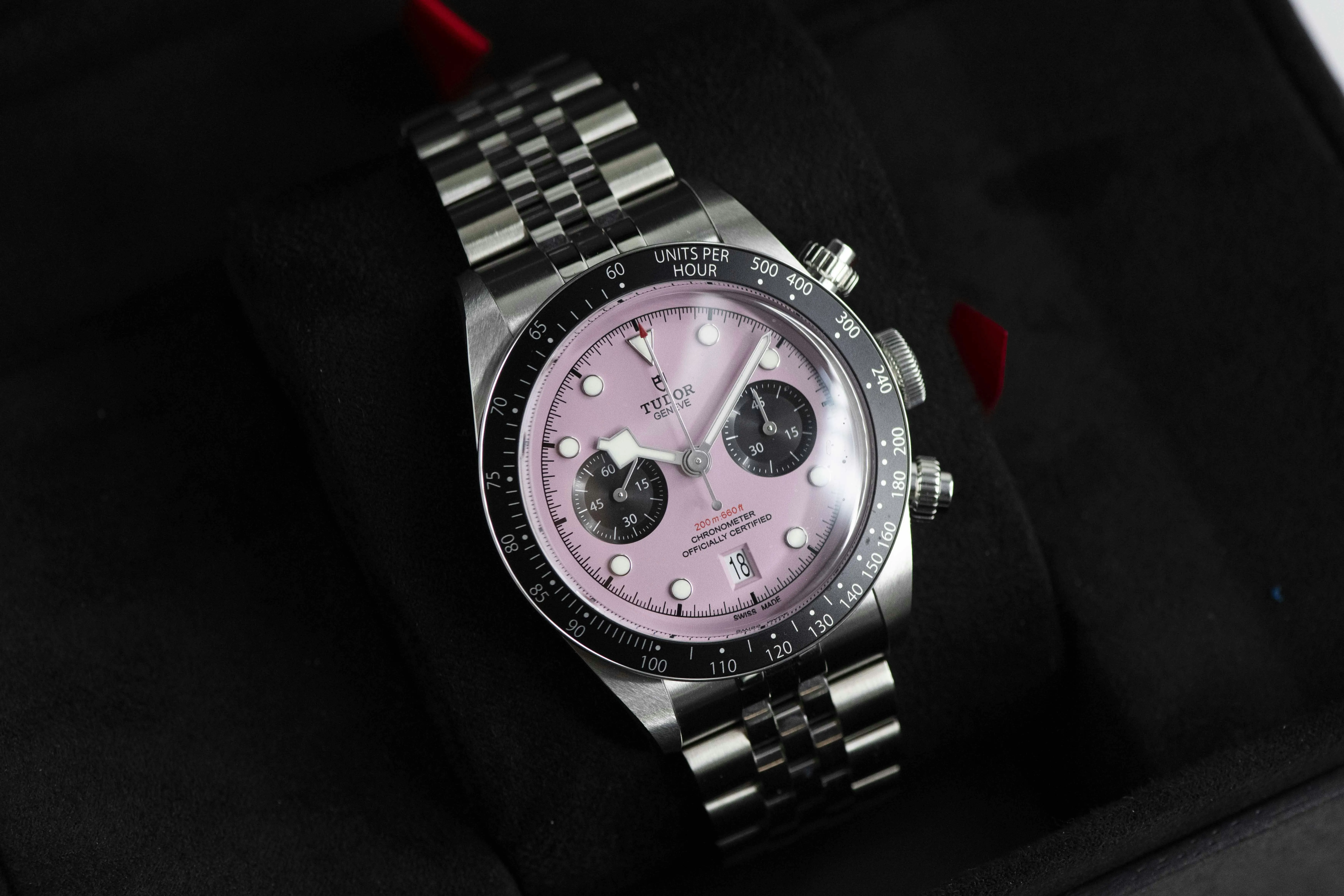 Tudor Black Bay Chronograph 79360N 41mm Stainless steel Pink 18