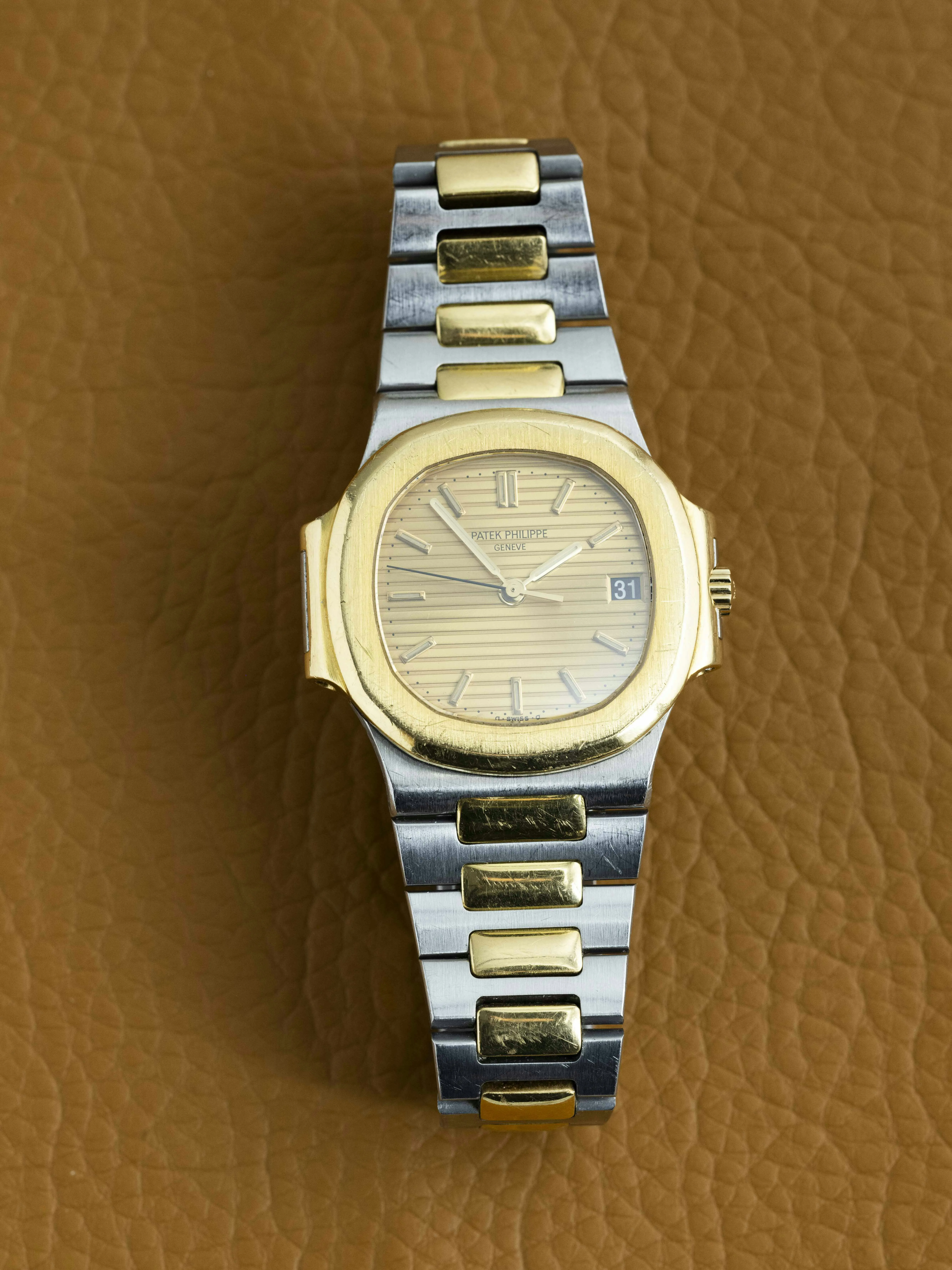 Patek Philippe Nautilus 3800/1JA-001 37.5mm Yellow gold and Stainless steel Champagne 9