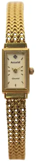 Accurist Ladies Dress Watch Yellow gold Cream