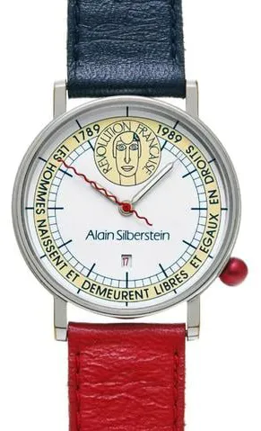 Alain Silberstein 33mm Stainless steel White