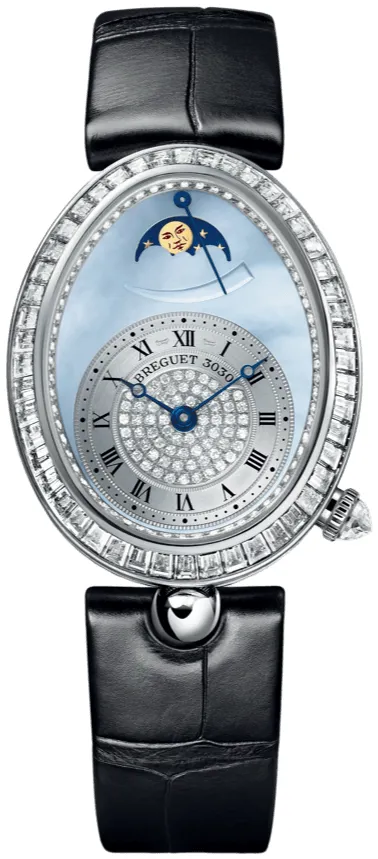 Breguet Reine de Naples 8909BB/VD/964/D00D3L 38.5mm White gold and 18k white gold Gold