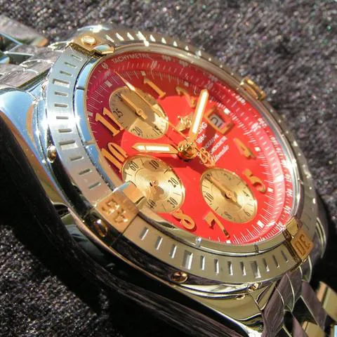 Breitling Chronomat B13356 Yellow gold and Stainless steel Red 15