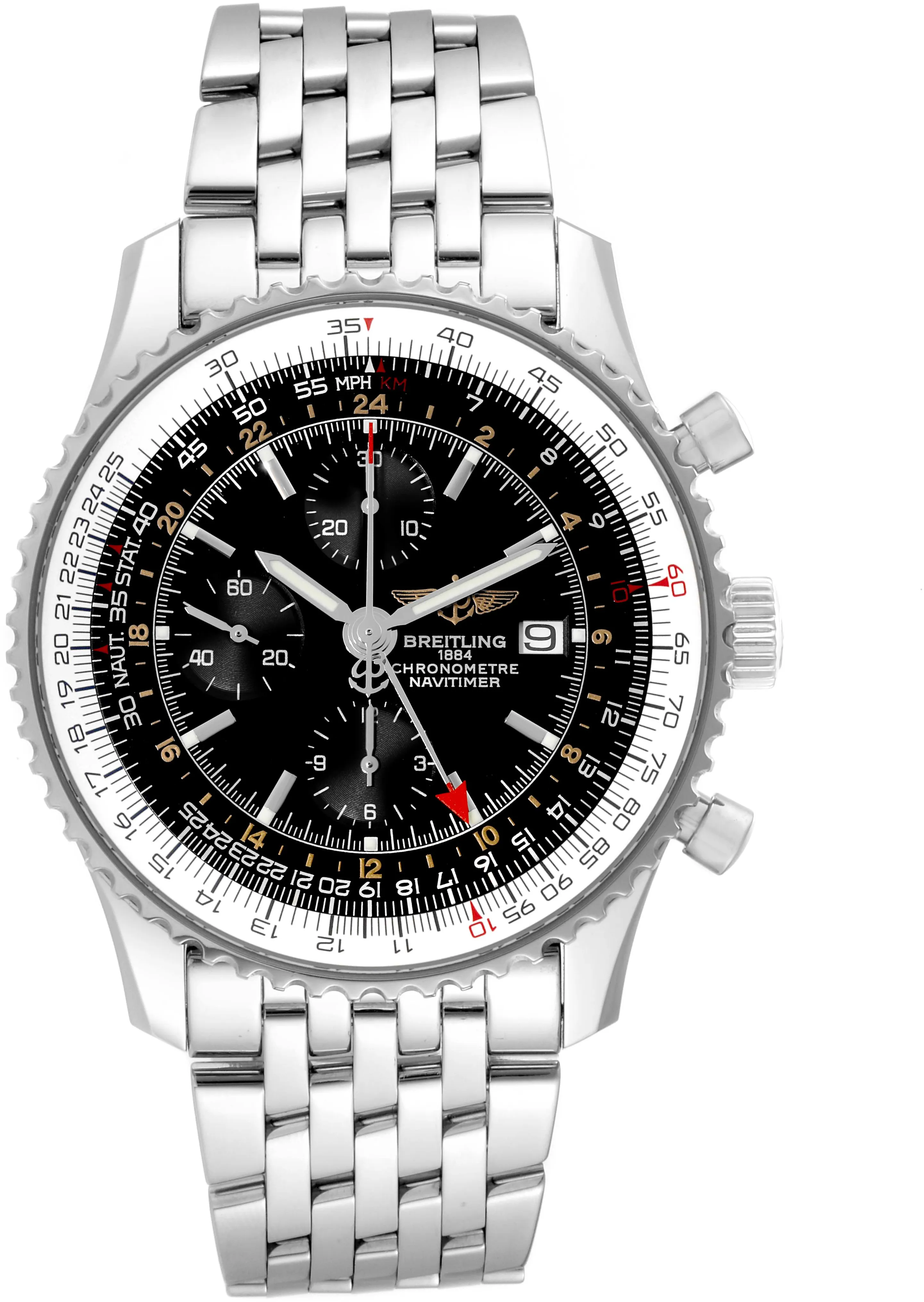 Breitling Navitimer World A2432212/B726 46mm Stainless steel Black