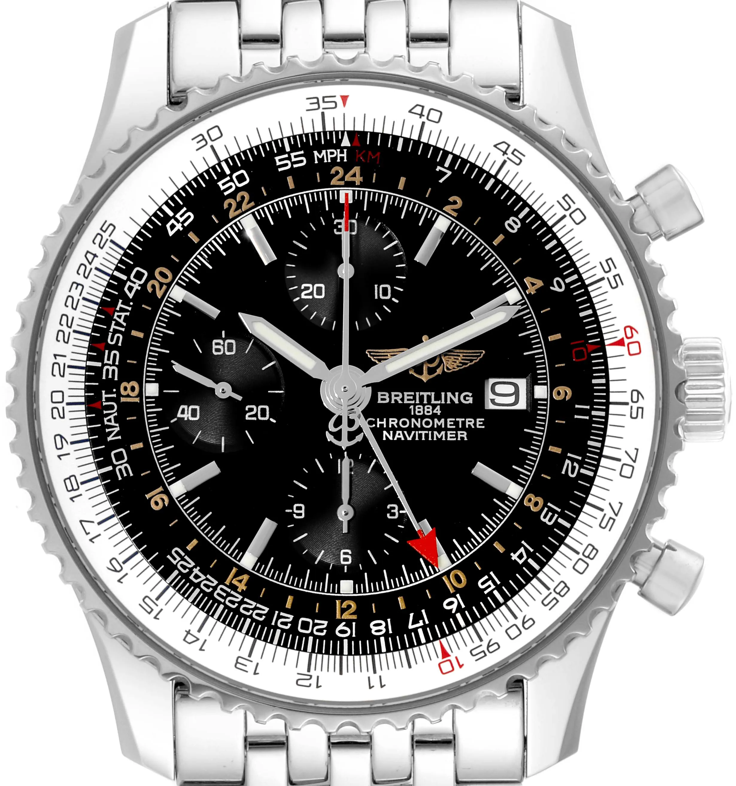 Breitling Navitimer World A2432212/B726 46mm Stainless steel Black 1