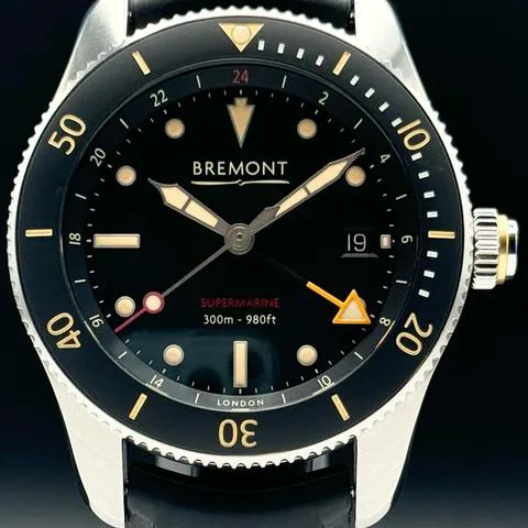 Bremont Supermarine S302-BK-R-S 40mm Stainless steel Black