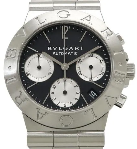 Bulgari Diagono CH 35 S 35mm Stainless steel Black