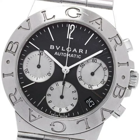 Bulgari Diagono CH 35 S 35mm Stainless steel Black