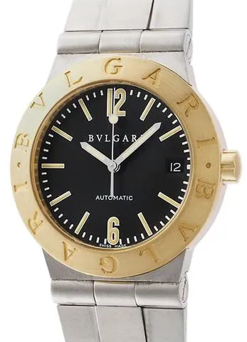 Bulgari Diagono LC35SG 35mm Yellow gold and Stainless steel Black