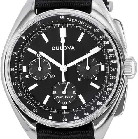 Bulova Lunar Pilot 96A225 45mm Stainless steel Black