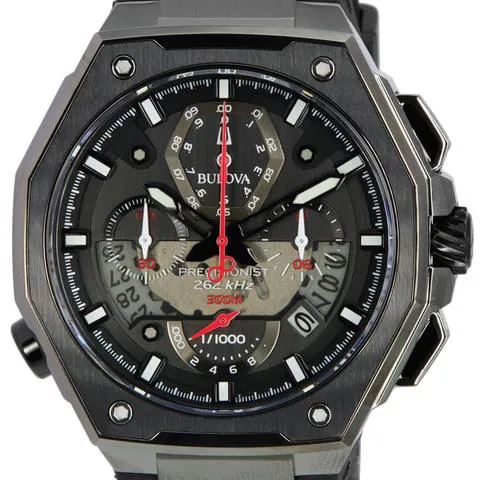 Bulova Precisionist 98B358 45mm Stainless steel Black