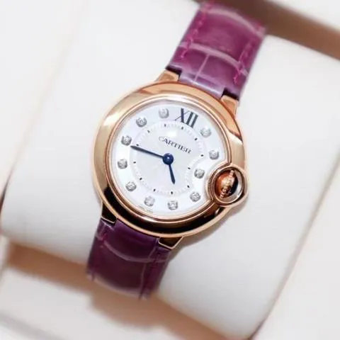 Cartier Ballon Bleu 28mm 28mm Rose gold Silver 1