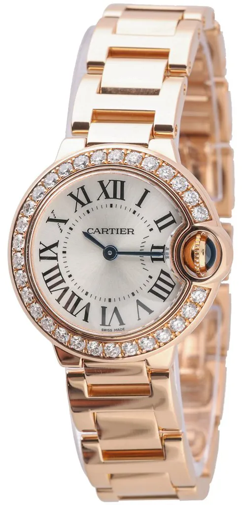 Cartier Ballon Bleu 3007 28mm Rose gold Silver 4