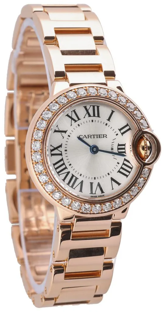 Cartier Ballon Bleu 3007 28mm Rose gold Silver 7